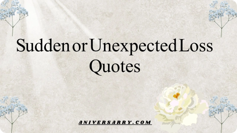 Sudden or Unexpected Loss Quotes