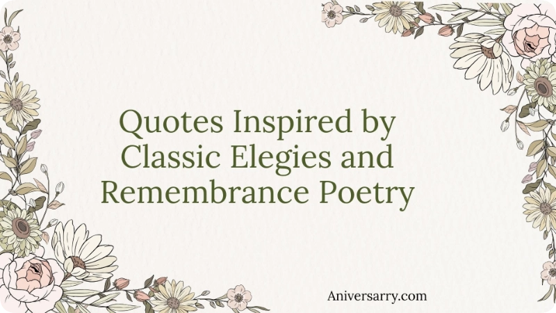 Quotes Inspired by Classic Elegies and Remembrance Poetry